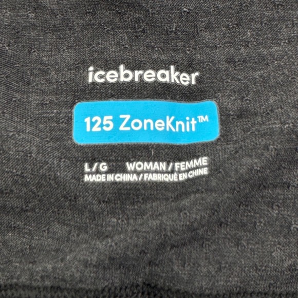 Icebreaker ZoneKnit 125 Thermal Leggings Women Large Black Wool Base Layer NEW - Picture 5 of 8